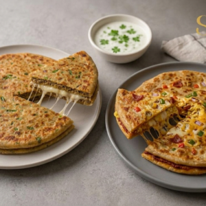 Egg Pizza Cheese Paratha